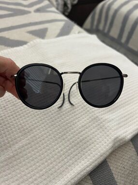 Von Zipper Empire Round Sunglasses Black Silver Retro Designer